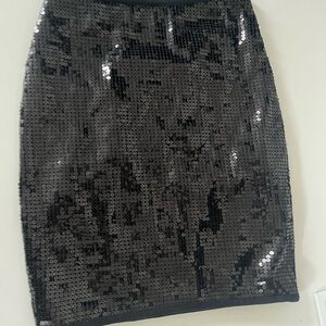 Talula Black Sequin mini Skirt